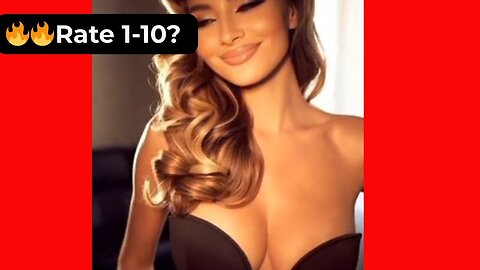 🔥 Rate Her Chest in This Sexy Dark Red Dress 1-10? 😍 Supermodel 4K