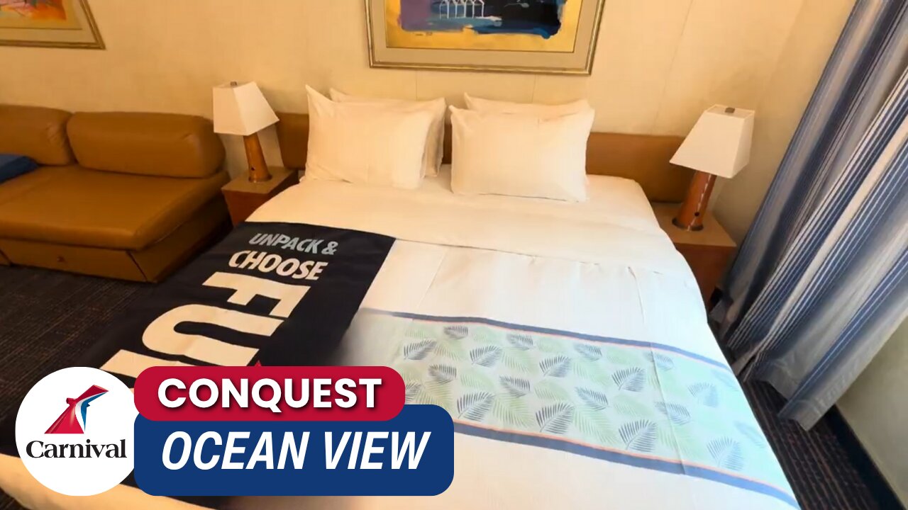 Carnival Conquest Ocean View Cabin 2429 | Relax with Stunning Sea Views