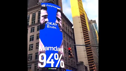 🇺🇸New York City is flooded with Polymarket screens showing a 94%