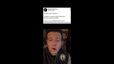 Did Andrew Tate really bet on himself to loose ?