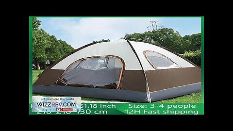 Camping outdoor tent Outdoor 3-4 Person Camping Tent Family outdoor camping tent Review