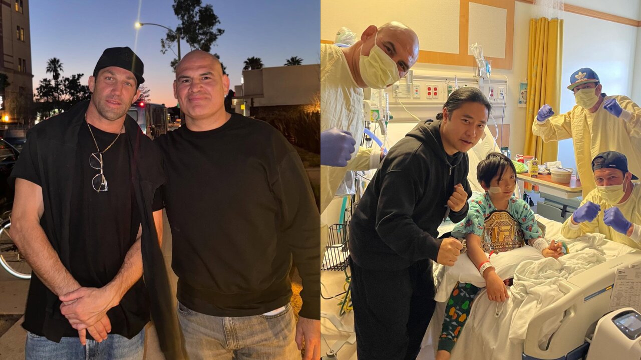 Luke Rockhold & Cain Velasquez Visit Kids in Santa Monica UCLA Orthopedic & Oncology Medical Center