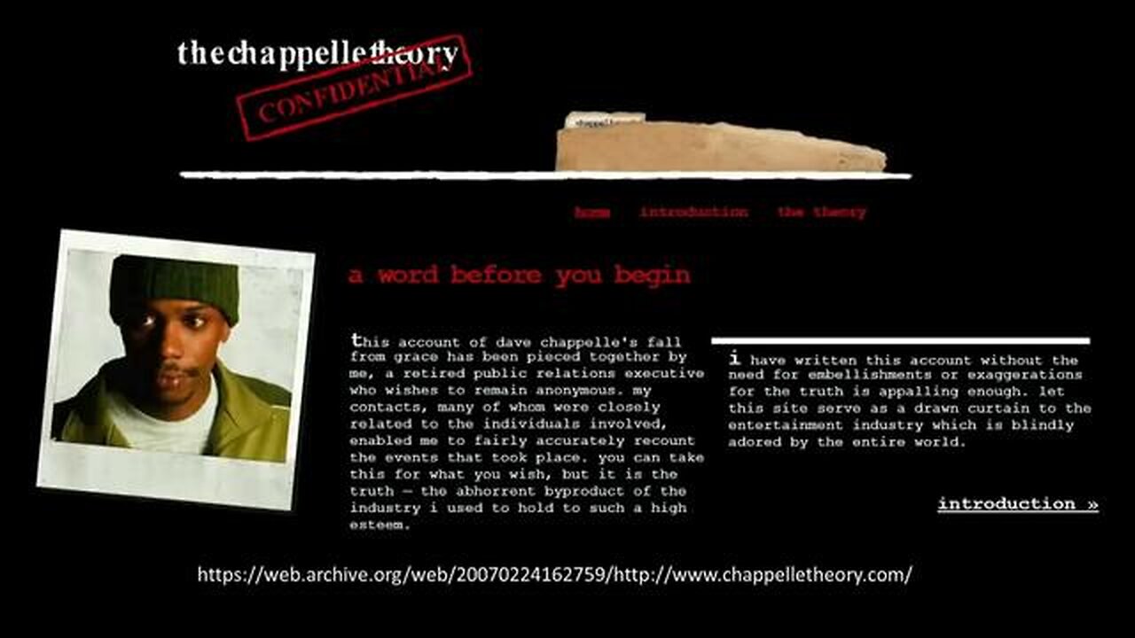 THE DAVE CHAPPELLE THEORY