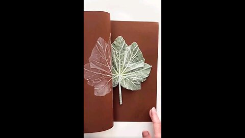 Making painting from plant leafs