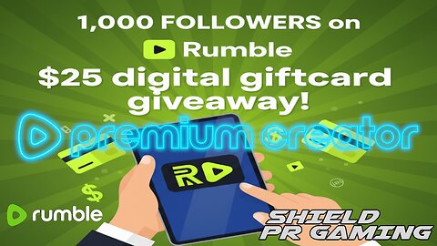 09/27/25 | 1,000 Rumble Follower Digital Giftcard Giveaway! Winner selects the digital giftcard!