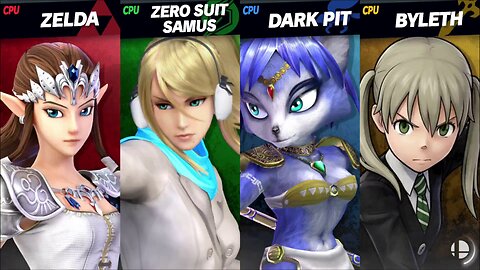 Zelda (White; TP) vs ZSS (Winter Coat) vs Krystal vs Maka Albarn (PrincessaFanatic2011 SSBU Request)