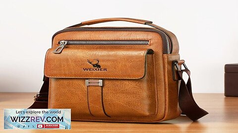 WEIXIER PU Leather Men's Messenger Bag Trend Retro Business Men's Shoulder Bag Review