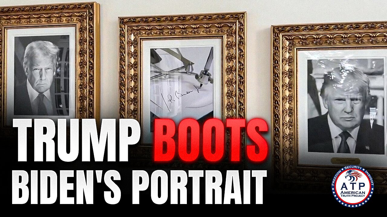 TRUMP BOOTS BIDEN'S PORTRAIT-- REPLACES IT WITH AUTO-PEN THAT DID ALL HIS WORK ANYWAY