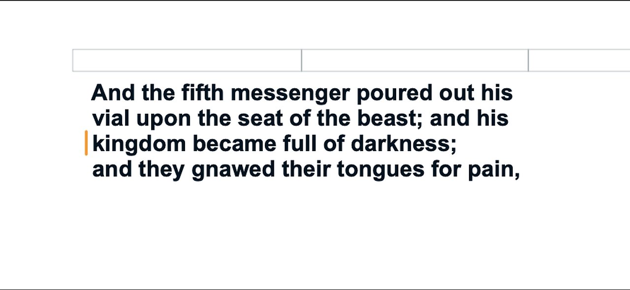 5th messenger poured out his vial upon the seat of the beast and his kingdom became full of darkness