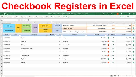 💳Simple Checkbook App for Mac and PC Computers | Spreadsheet Template