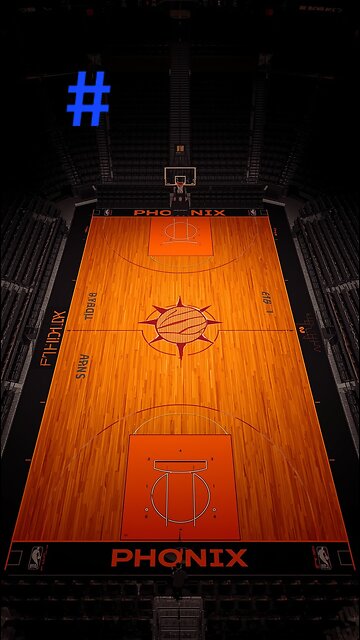 Suns go bold with orange 2025 NBA Cup court.
