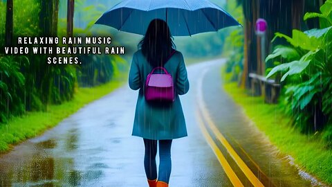 Relaxing Rain Music Video with beautiful Rain Scenes /10 minute 4K Video. #peacefulmusic #rainsounds