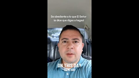Se obediente cuando Dios te diga que hagas algo!