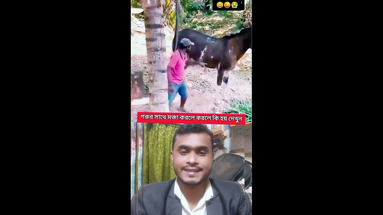 গরুর সাথে মজা করলে যা হয় #shorts #viralshorts #funny #cow