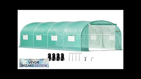 VEVOR Walk-in Tunnel Greenhouse 15 x 7 x 7 ft Portable Plant Review