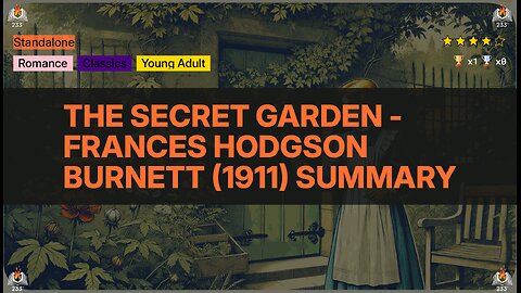 The Secret Garden - Frances Hodgson Burnett (1911) Summary