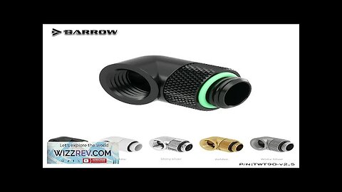 Barrow PC water cooling Rotary Fittings tube connector Sliding tubing 90 Degree Review