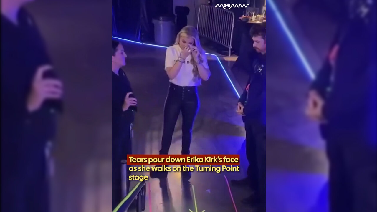 Erika Kirk caught using tear solution to create fake tears before going on the TPUSA stage.
