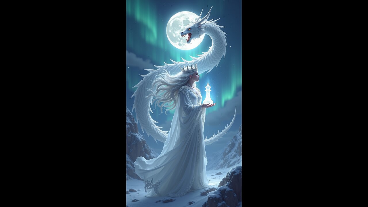 Moon Queen and the Dragon of the Northern Lights.