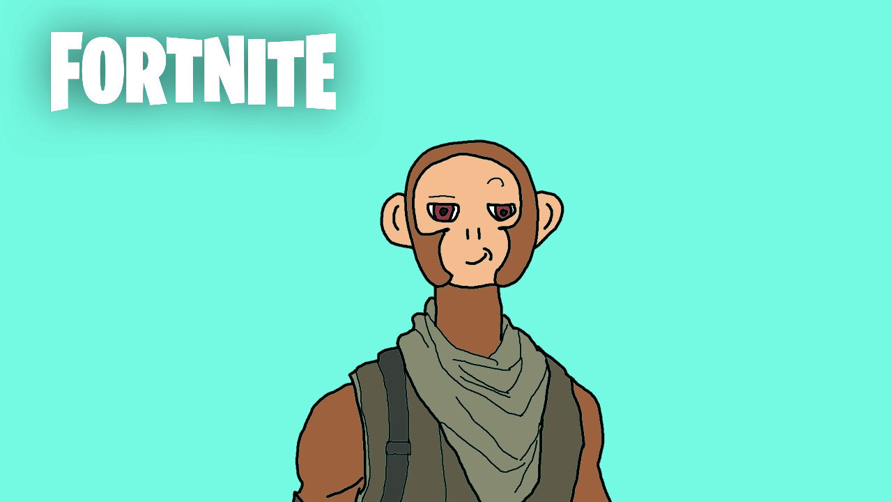 Monkey Plays Fortnite