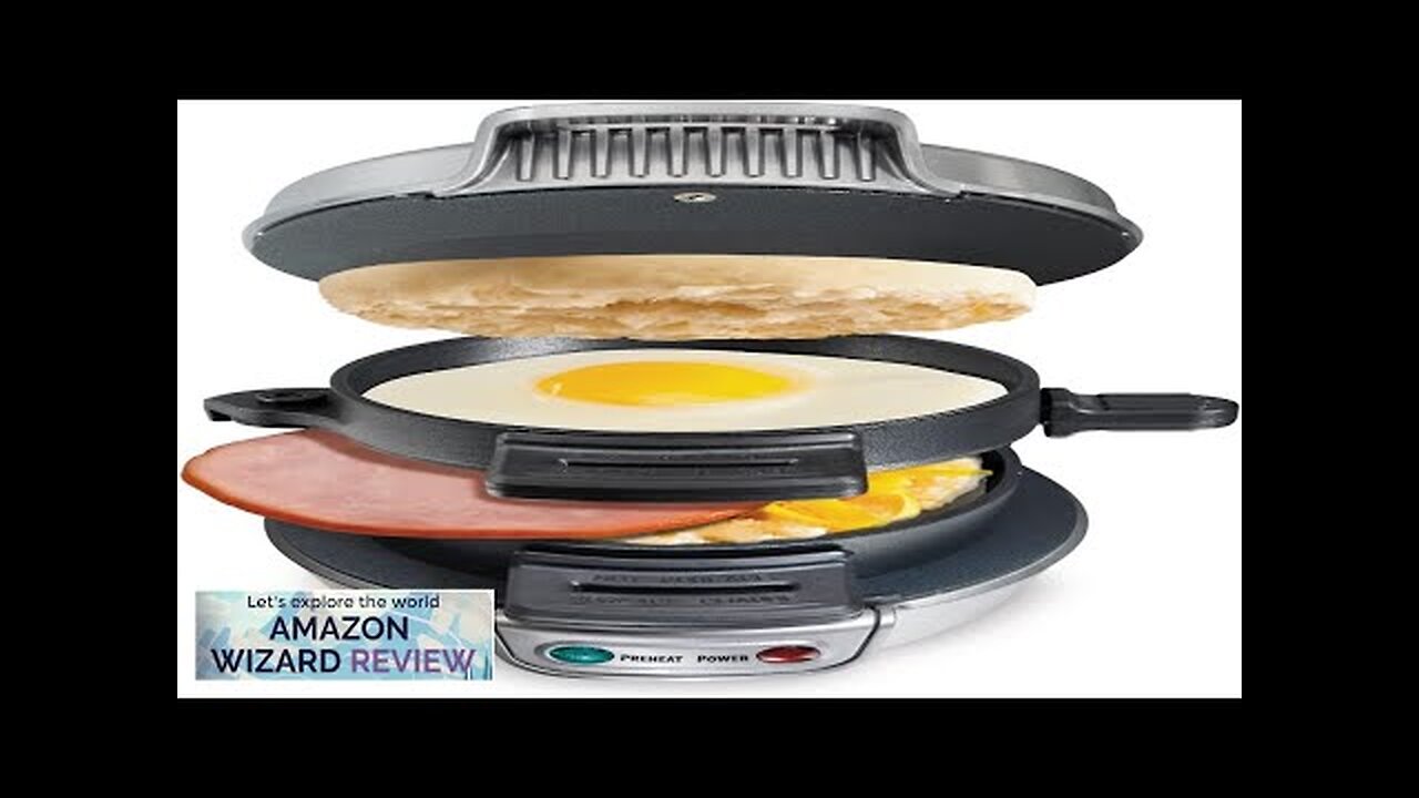 Hamilton Beach Breakfast Sandwich Maker with Egg Cooker Ring Customize