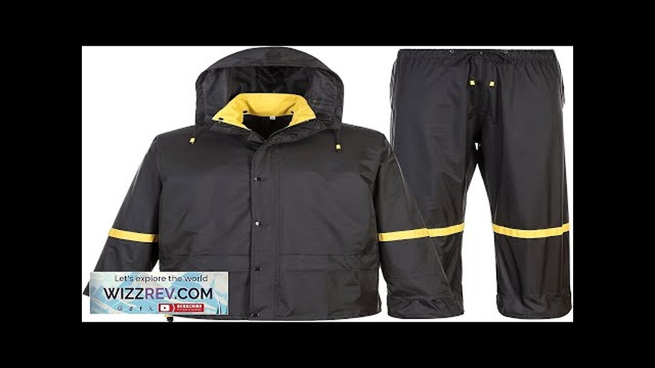 Classic Rain Suits for Men Breathable Rain Gear for Waterproof work Hooded Review