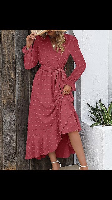 BTFBM Long Sleeve Maxi Dresses for Women