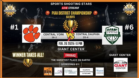 Central York vs Central Dauphin - Boys 6A PIAA District Championship -2/28/25 -Sports Shooting Stars