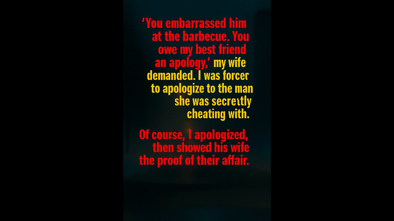 TRAGIC TRUTH: My "Apology" Was a WEAPON... My WIFE DEMANDED I Apologize to Her BESTFRIEND (LOVER)...