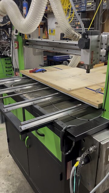 This is A.L my CNC that I built in my garage.