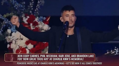 Cody Carnes, Phil Wickham, Kari Jobe, and Brandon Lake for 'How Great Thou Art' at Kirk's Memorial!