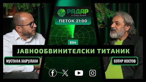RadarPodcast | РадарПодкаст S01E04, Јавнообвинителски Титаник со Мустафа Хајрулахи
