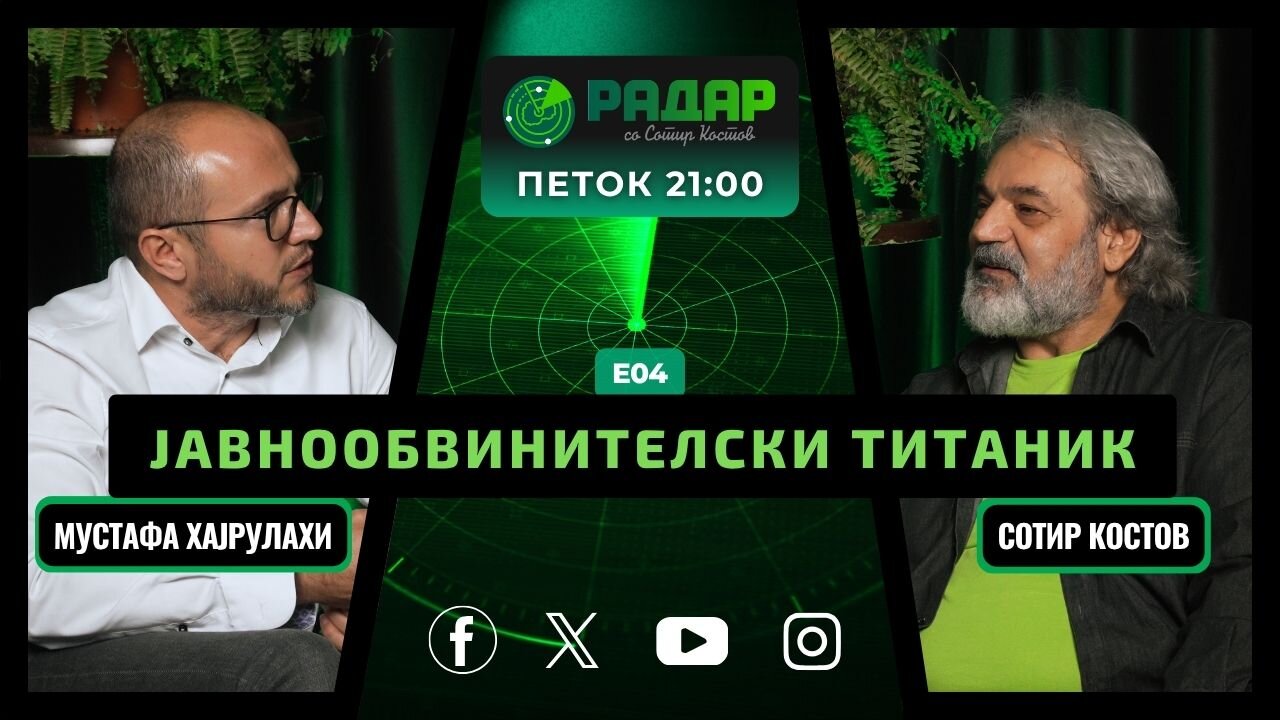 RadarPodcast | РадарПодкаст S01E04, Јавнообвинителски Титаник со Мустафа Хајрулахи