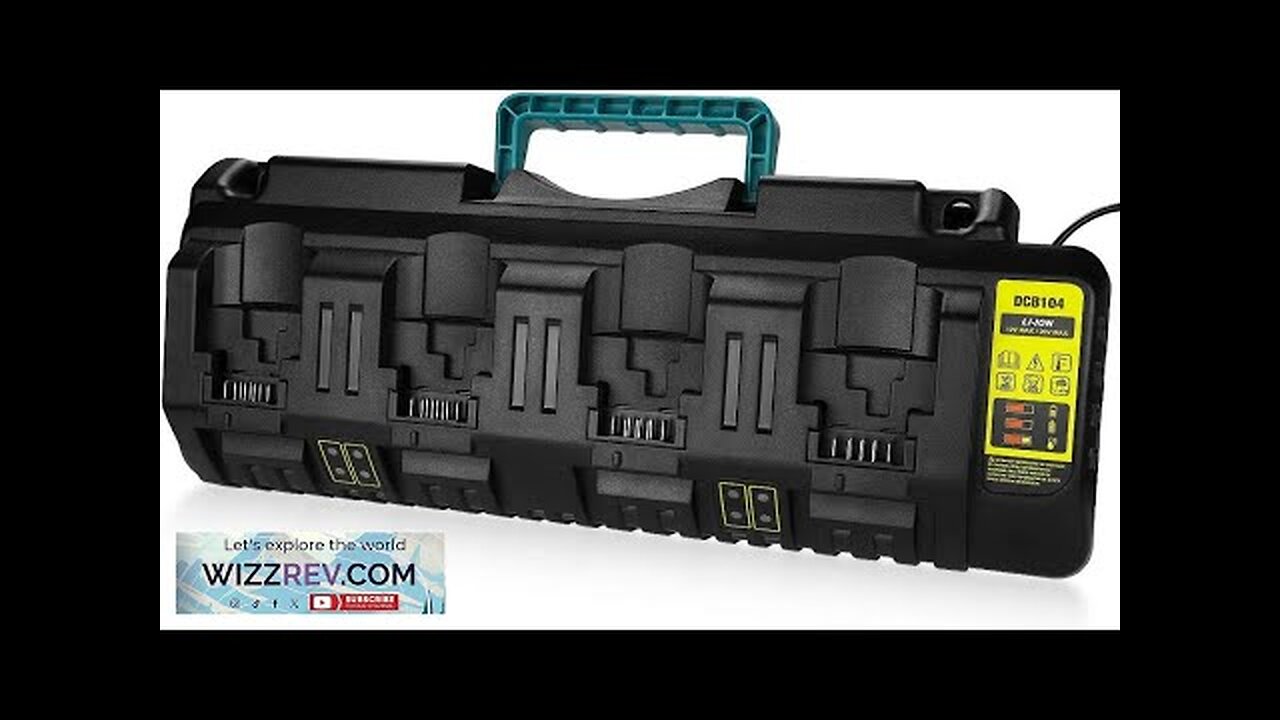 20V DCB104 4Port Charger for Dewalt 20V Max Battery Li-Ion Fast Charger Review