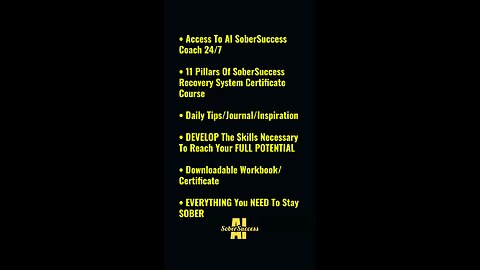 Our SoberSuccess AI "11-Pillar Recovery System" Coming Soon!📲 #AddictionRecovery #StaySober