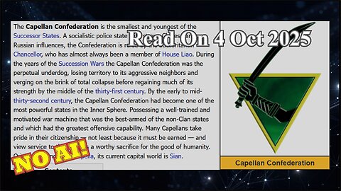 Capellan Confederation (No AI) - 4 October 2025