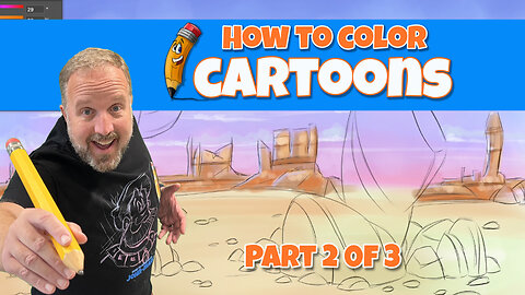 🏜️ 3-Part Series: How to Draw a Cartoon Background from a Western Scene!