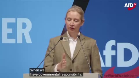 German AfD Lesbo who's dating a Sri Lankan; ALICE WEIDEL: WE WILL JOIN TRUMP