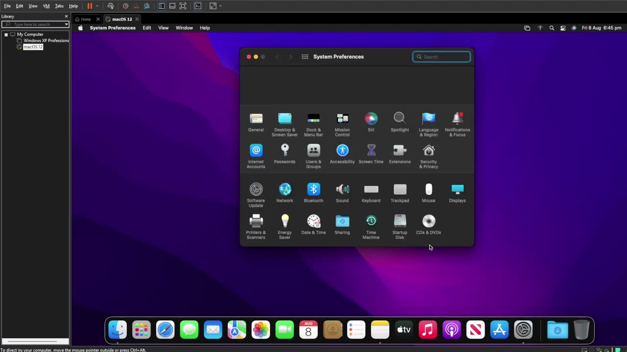 MacOS AMD CPU Virtual Machine VMware