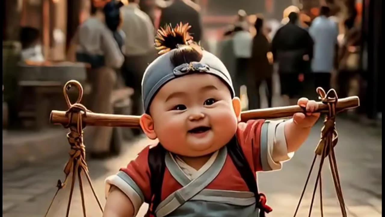 A Little Child Carrying Egg And Fish In A Market Cute Baby Working Videos