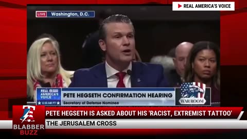 Pete Hegseth Is Asked About His 'Racist, Extremist Tattoo'