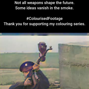 British Troops Fire Experimental Rifle #ColourisedHistory