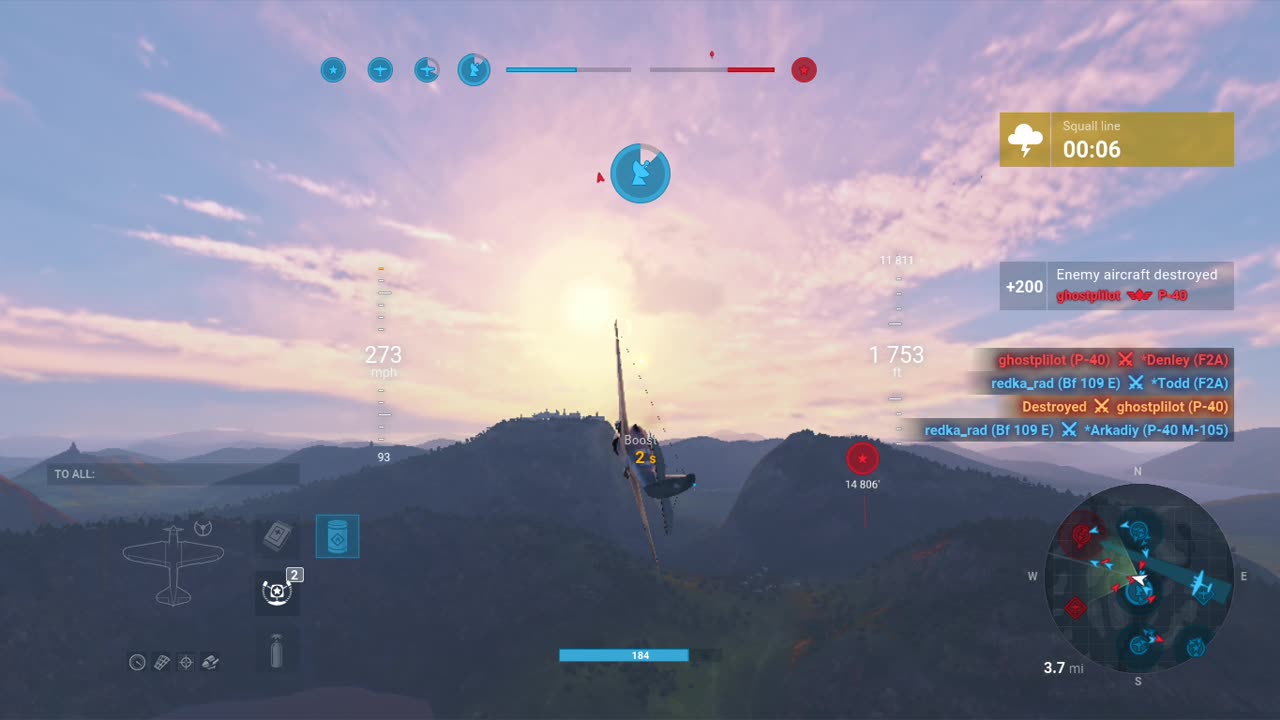 World Of Warplanes P40 used as a CLUB