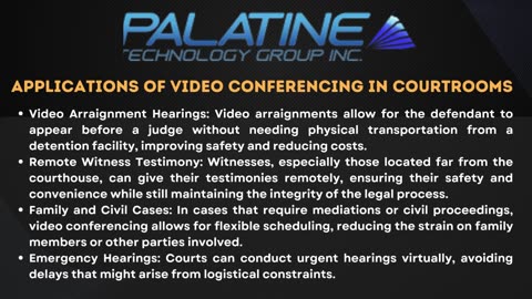 Safe and Secure: Courtroom Video Conferencing Today - Palatine Technology Group