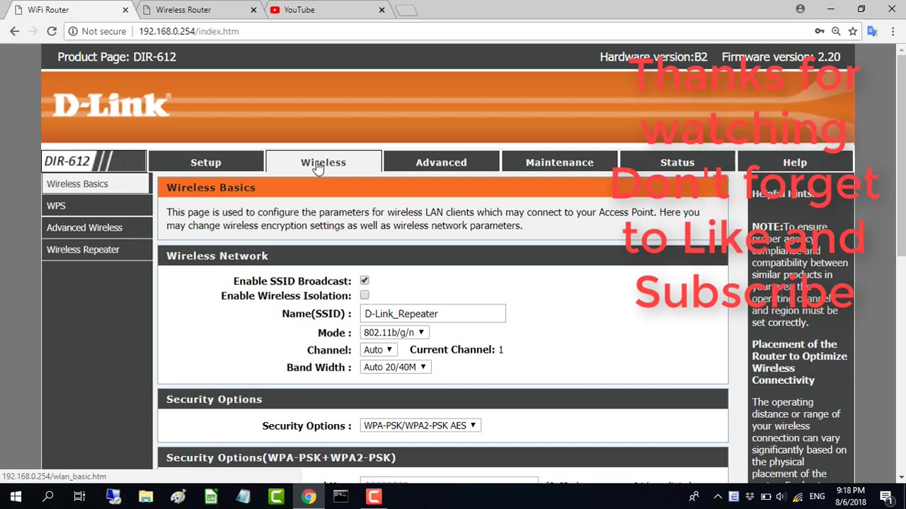 DLink Set up Wireless Repeater mode NETVN