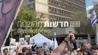 Champagne and excitement at Hatufim Square