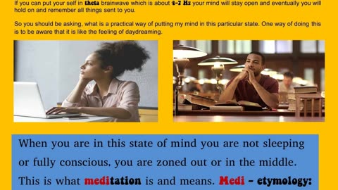 If you were wondering how to put yourself in a state of meditation here's how.