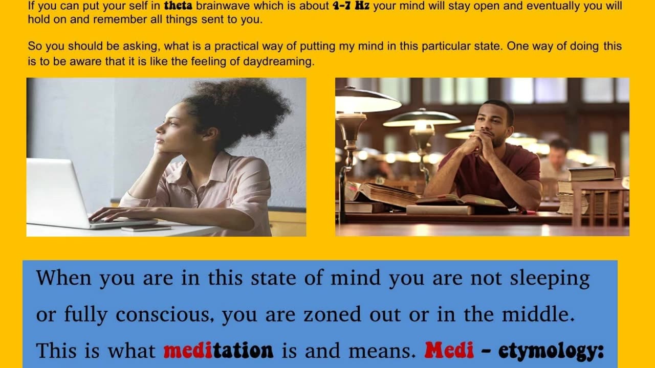 If you were wondering how to put yourself in a state of meditation here's how.