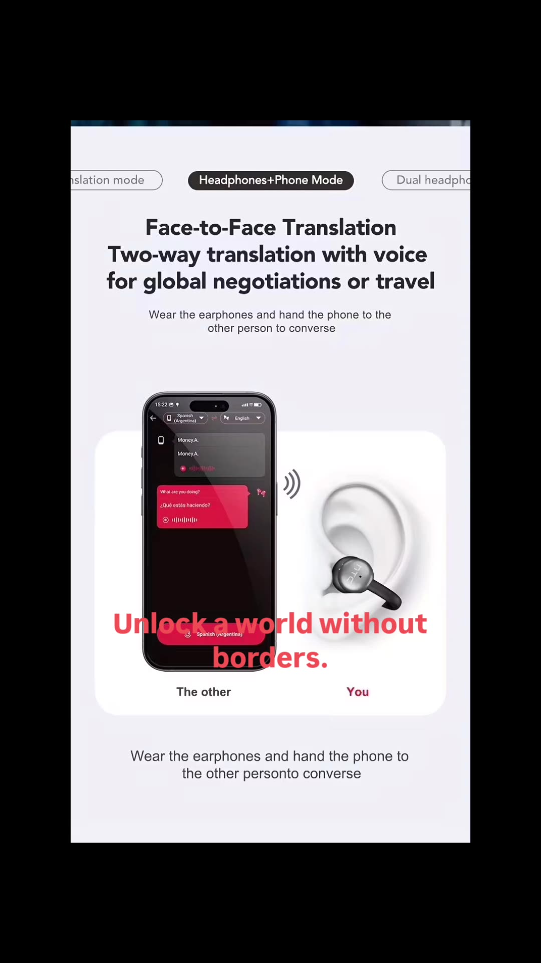 1pc HTC NE15 Open Translation Ear Clip