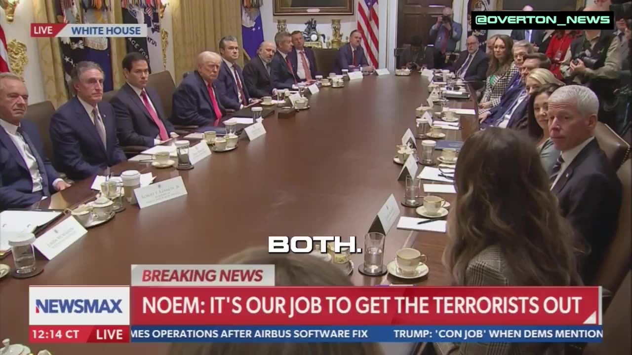 Secretary Kristi Noem just dropped a bombshell in the Cabinet Room